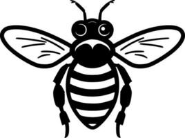 Bee, Black and White Vector illustration