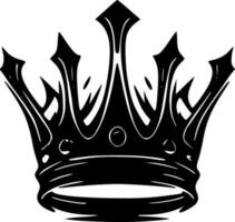 Crown, Black and White Vector illustration