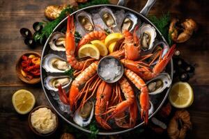 stock photo of a plateau de fruits de mer is a seafood photography