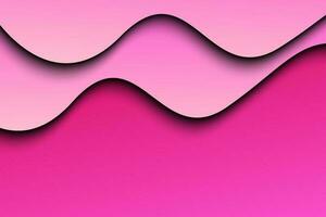Abstract wave shape papercut pink color background vector