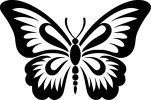 mariposa, negro y blanco vector ilustración