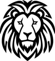 Lion, Black and White Vector illustration