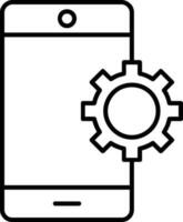 investigación móvil web línea íconos vector