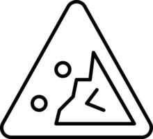 danger sign line icon vector