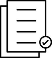 check document line icons vector