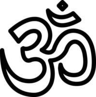 hinduism om icon vector