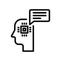 a natural language processing icon in line style vector