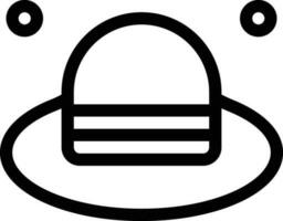 hat line icon for downlaod vector