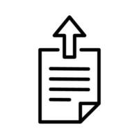 a data upload icon in line style vector