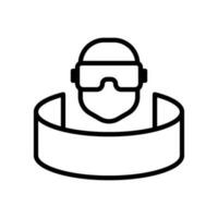 a virtual reality icon in line style vector