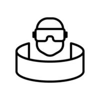 a virtual reality icon in line style vector