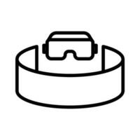 a virtual reality icon in line style vector