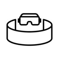 a virtual reality icon in line style vector