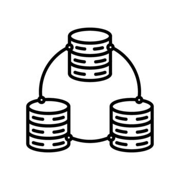 a big data icon in line style vector