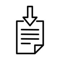 a download data icon in line style vector
