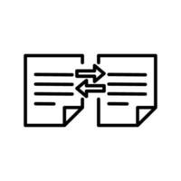 a data transfer icon in line style vector