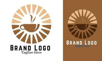 Coffee logo design vector illustration, brand identity emblem