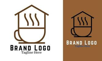 Coffee logo design vector illustration, brand identity emblem