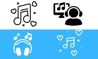 Music logo vector design illustration