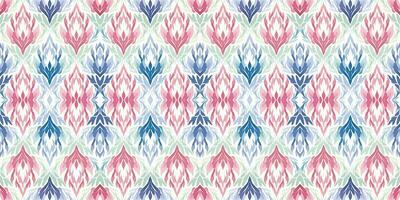 Seamless batik pattern, Seamless floral batik pattern, and Seamless motif pattern resemble ethnic boho, Aztec, and ikat styles. designed for use in satin, wallpaper, fabric, curtain, carpet, Batik vector