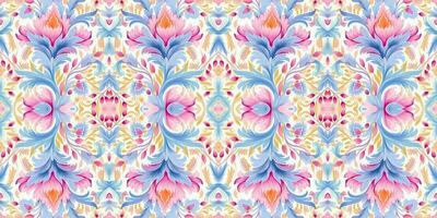 Seamless batik pattern, Seamless floral batik pattern, and Seamless motif pattern resemble ethnic boho, Aztec, and ikat styles. designed for use in satin, wallpaper, fabric, curtain, carpet, Batik vector