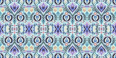 Seamless batik pattern, Seamless floral batik pattern, and Seamless motif pattern resemble ethnic boho, Aztec, and ikat styles. designed for use in satin, wallpaper, fabric, curtain, carpet, Batik vector