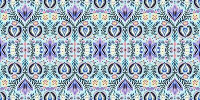 Seamless batik pattern, Seamless floral batik pattern, and Seamless motif pattern resemble ethnic boho, Aztec, and ikat styles. designed for use in satin, wallpaper, fabric, curtain, carpet, Batik vector