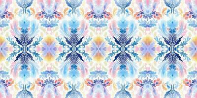 Seamless batik pattern, Seamless floral batik pattern, and Seamless motif pattern resemble ethnic boho, Aztec, and ikat styles. designed for use in satin, wallpaper, fabric, curtain, carpet, Batik vector