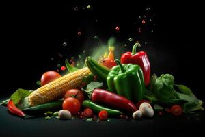 un comercial realista foto de un Fresco vegetales fotografía generativo ai