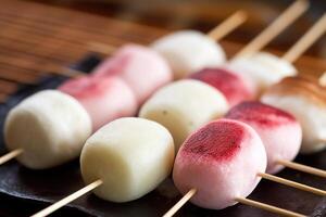 stock photo of Dango is a Japanese dumpling made from rice flour mixer food photography