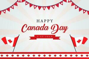 Vector illustration happy Canada day background