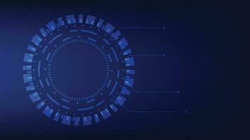 Hi tech circle digital HUD screen for modern graphic design. futuristic technology background concept vector
