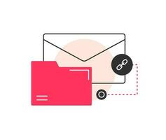 Email and messaging,Email marketing campaign,flat design icon vector illustration