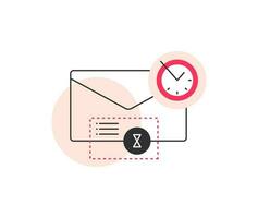 Email and messaging,Email marketing campaign,flat design icon vector illustration