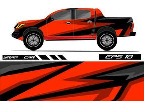 Race car wrap design vector for vehicle vinyl sticker and automotive decal livery