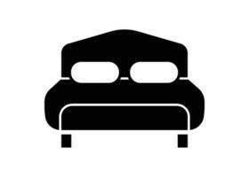 Bed icon silhouette design template isolated vector