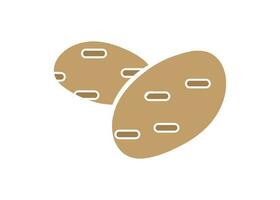 Potato icon clipart design template isolated vector
