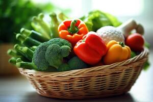 stock photo of mix vegetable on the basket Editorial food photography