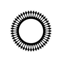 Geometrical Motive Pattern, Artistic Circle-Shaped, Monochrome and Minimalism, Modern Contemporary Mandala, for Decoration, Background, Decoration or Graphic Design Element. Vector Illustration