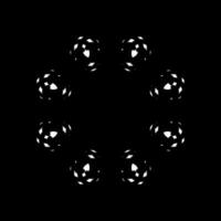 Geometrical Motive Pattern, Artistic Circle-Shaped, Monochrome and Minimalism, Modern Contemporary Mandala, for Decoration, Background, Decoration or Graphic Design Element. Vector Illustration