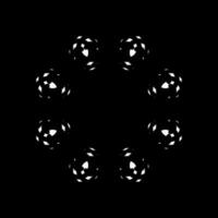 Geometrical Motive Pattern, Artistic Circle-Shaped, Monochrome and Minimalism, Modern Contemporary Mandala, for Decoration, Background, Decoration or Graphic Design Element. Vector Illustration