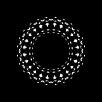 Geometrical Motive Pattern, Artistic Circle-Shaped, Monochrome and Minimalism, Modern Contemporary Mandala, for Decoration, Background, Decoration or Graphic Design Element. Vector Illustration