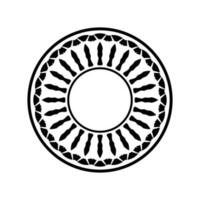 Geometrical Motive Pattern, Artistic Circle-Shaped, Modern Contemporary Mandala, Minimaslim and Monochormefor Decoration, Background, Decoration or Graphic Design Element. Vector Illustration