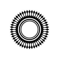 Geometrical Motive Pattern, Artistic Circle-Shaped, Monochrome and Minimalism, Modern Contemporary Mandala, for Decoration, Background, Decoration or Graphic Design Element. Vector Illustration