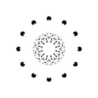 Geometrical Motive Pattern, Artistic Circle-Shaped, Monochrome and Minimalism, Modern Contemporary Mandala, for Decoration, Background, Decoration or Graphic Design Element. Vector Illustration