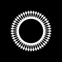 Geometrical Motive Pattern, Artistic Circle-Shaped, Monochrome and Minimalism, Modern Contemporary Mandala, for Decoration, Background, Decoration or Graphic Design Element. Vector Illustration