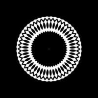 Geometrical Motive Pattern, Artistic Circle-Shaped, Monochrome and Minimalism, Modern Contemporary Mandala, for Decoration, Background, Decoration or Graphic Design Element. Vector Illustration