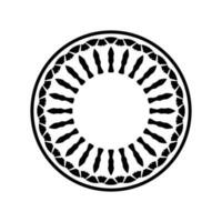 Geometrical Motive Pattern, Artistic Circle-Shaped, Modern Contemporary Mandala, Minimaslim and Monochormefor Decoration, Background, Decoration or Graphic Design Element. Vector Illustration