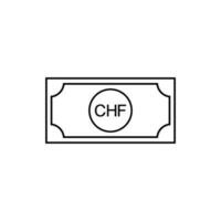 Liechtenstein moneda símbolo, Liechtenstein franco icono, chf signo. vector ilustración