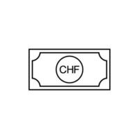 Liechtenstein Currency Symbol, Liechtenstein Franc Icon, CHF Sign. Vector Illustration